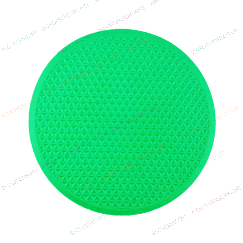 Green circle space marker, 24 cm diameter, textured surface