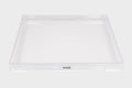 Transparent light panel cover with clear acrylic frame and empty illuminated window