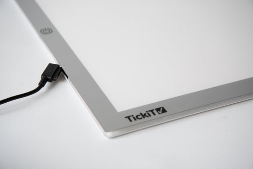TikiTTV LED light panel corner with power cable and control label