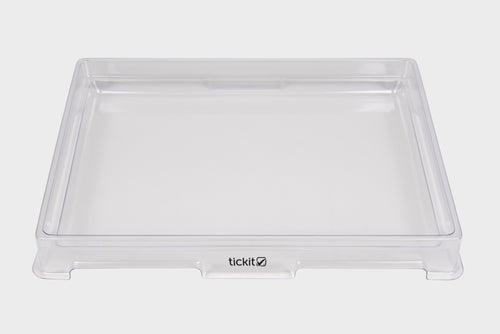 Transparent A3 light panel cover with raised edges and clear frame, front view.