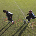 Set of 12 agility speed hoops, multicolor plastic rings for training drills