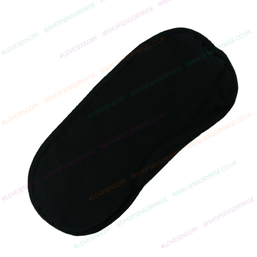 Black fabric sensory blindfold with padded eye mask