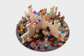 Castle resource bundle with wooden castle walls and small characters and pieces