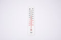 Classroom thermometer with Celsius and Fahrenheit scales, red liquid column