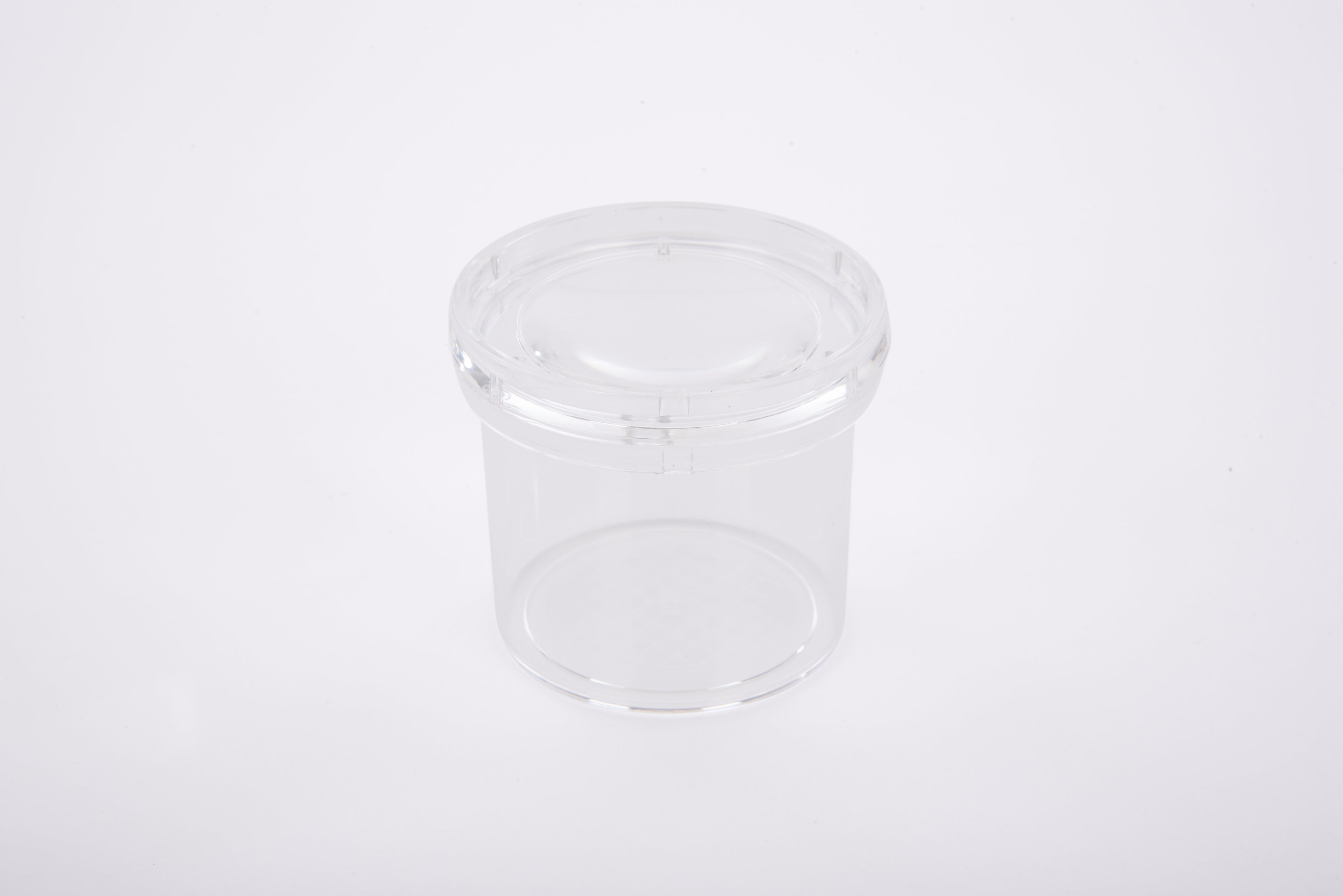 Clear round plastic bug viewer container with matching lid