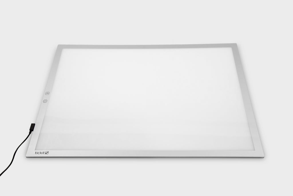 Rectangular color-changing light panel with soft white glow and slim metal frame