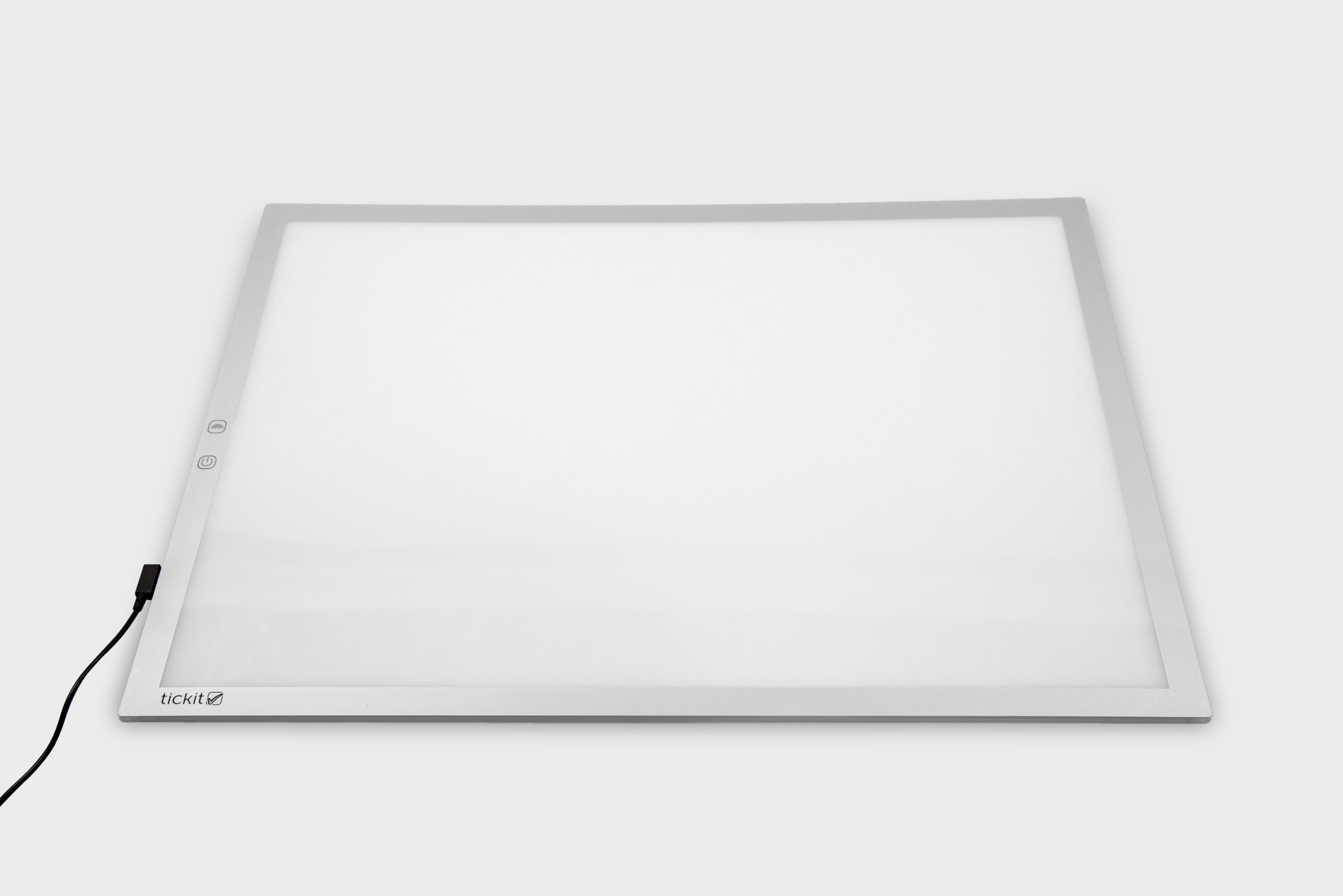 Rectangular color-changing light panel with soft white glow and slim metal frame