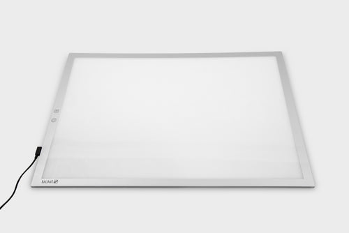 Rectangular color-changing light panel with soft white glow and slim metal frame