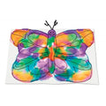 Color diffusing paper sheet with colorful butterfly design