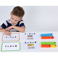 Math addition and subtraction cards with number rods; equation tiles from 1–20