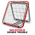 Square rebound net with red padded frame and black mesh net
