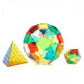 Crystal Polydron basic set with multicolor geometric ball and polygon pieces