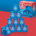 Cup Stack Challenge game set with blue plastic stacking cups and box
