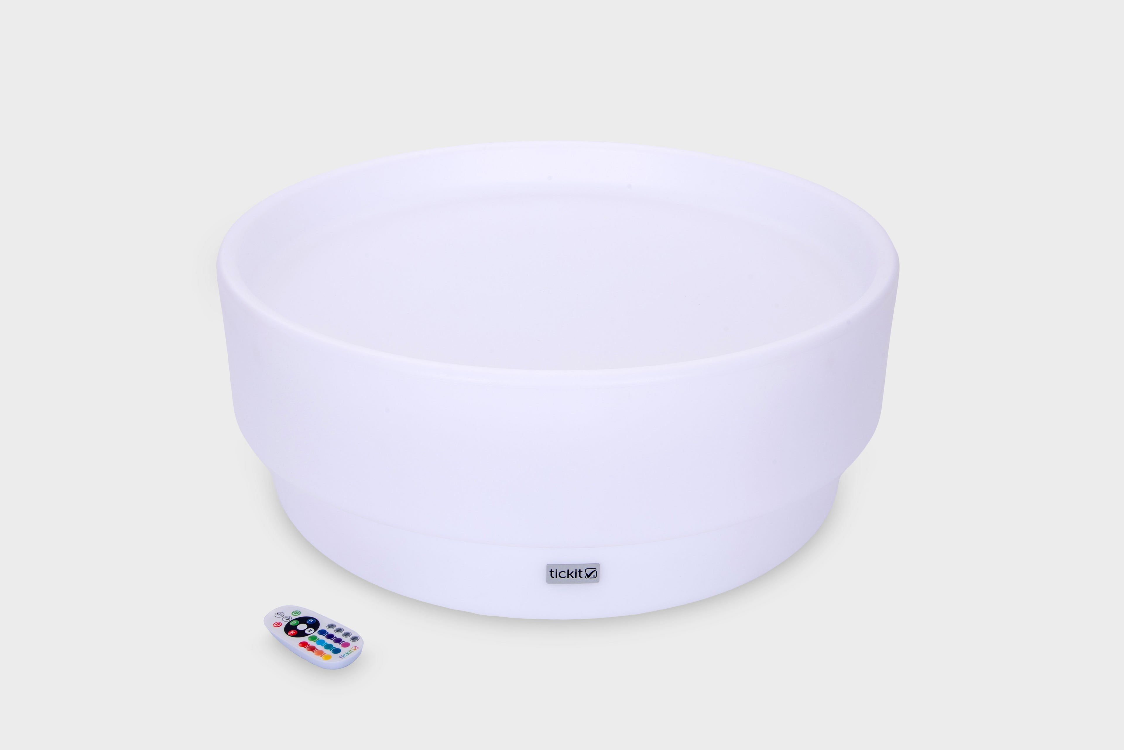 Lavender glow low table with round lit top and base