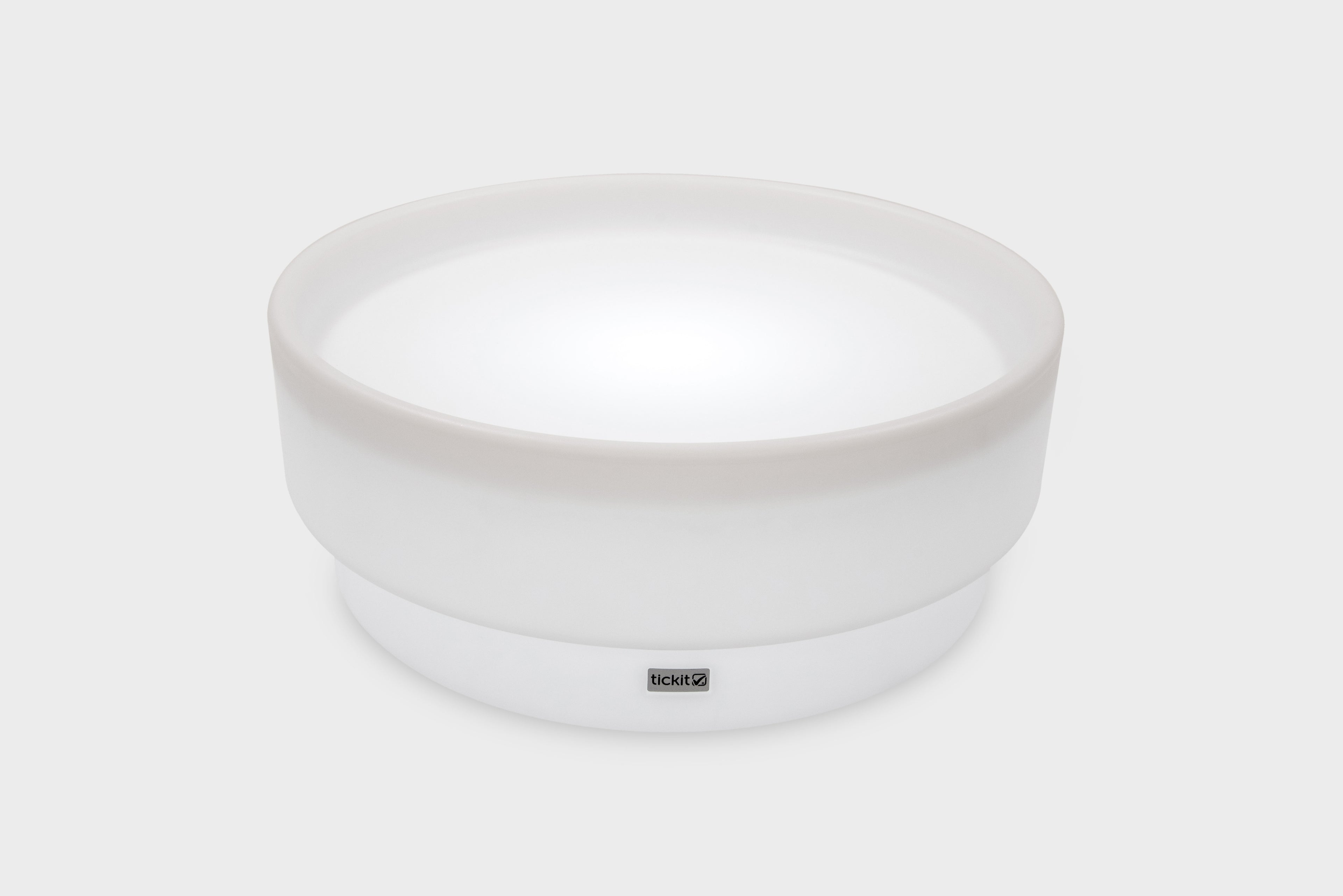 White glow low table with softly lit round top