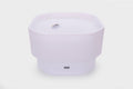 Lavender mini round table with glow base and small center logo