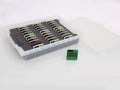 Timer class set with storage tray and multiple colored digital timer displays, plus green unit