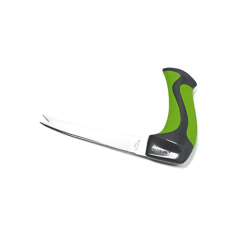 Easi-Grip all-purpose knife with green-and-black ergonomic handle and pointed blade