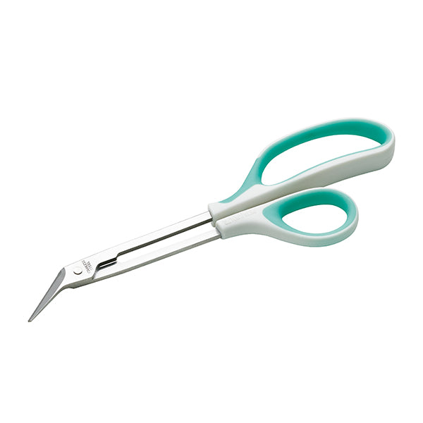 Easi-Grip long-reach toe nail cutter with teal-and-white handle and angled blades