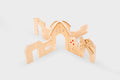 Wooden farm play dividers set with arched doors, windows, and small access ramps