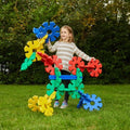 Giant interlocking gear building set with 20 large colorful pieces