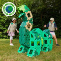 Giant green interlocking dinosaur building set with block-style pieces