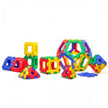 Colorful interlocking plastic polyhedron construction set pieces