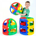 Giant Polydron Sphera set with colorful interlocking spherical and block pieces