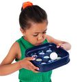 Gonge Blow Lotto game with blue board, colorful animal discs, and white blower ball