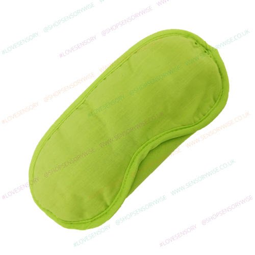 Green fabric sensory blindfold with padded eye mask