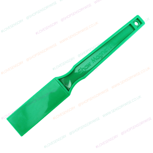 Green magnetic colored wand with blade tip and hanging hole