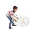 Gymnic activity physio therapy peanut roll, white with colorful dots
