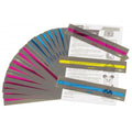 Highlighter reader strips set with pink, yellow, and blue highlight tabs.