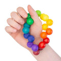 Jumbly ball fidget with colorful linked squeeze balls in rainbow colors