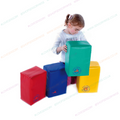 Set of 4 foam building blocks in red, blue, green and yellow for toddlers
