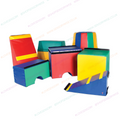 Colorful foam play blocks set with padded pieces in red, blue, green, and yellow