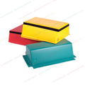 Sport soft box set of 3: yellow, teal, and red cushioned blocks with black trim