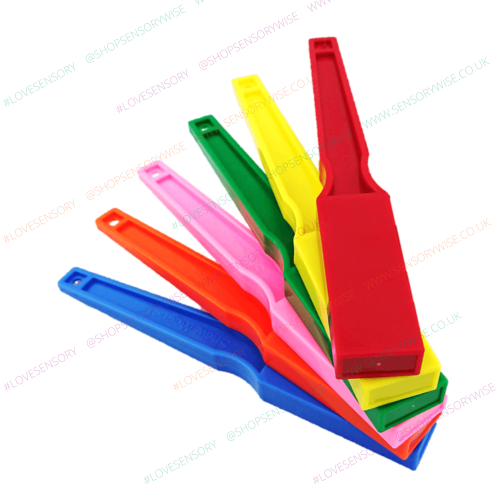 Magnetic colored wand set of six plastic wands in red, blue, green, yellow, pink, orange