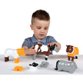 Magnetic farm animal figures set with horse, cow, pig, and dog on tabletop