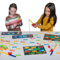 Magnetic number fishing game set with rods, fish tiles numbered 1–20