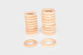 Natural wooden rings (48 mm), two stacks with two flat rings