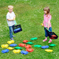 Colorful number crabs 1–20 with carrying net bags, crabs scattered