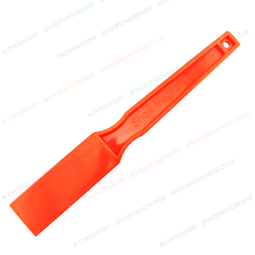 Orange magnetic colored wand with blade tip and hanging hole