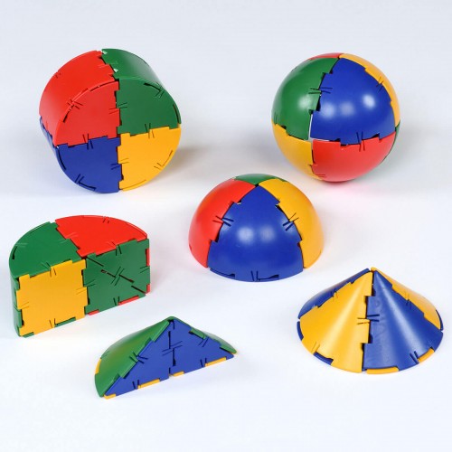Polydron Sphera starter set with colorful spherical segment and dome pieces