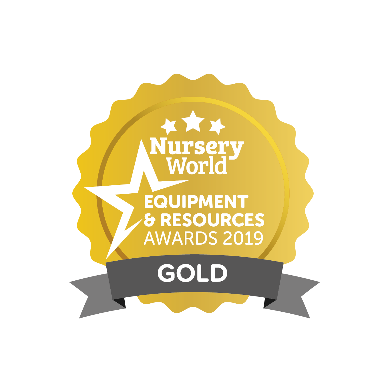 Gold Nursery World equipment & resources awards 2019 badge