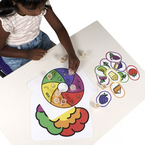 Rainbow scents exploration kit with colorful scent wheel board and stickers