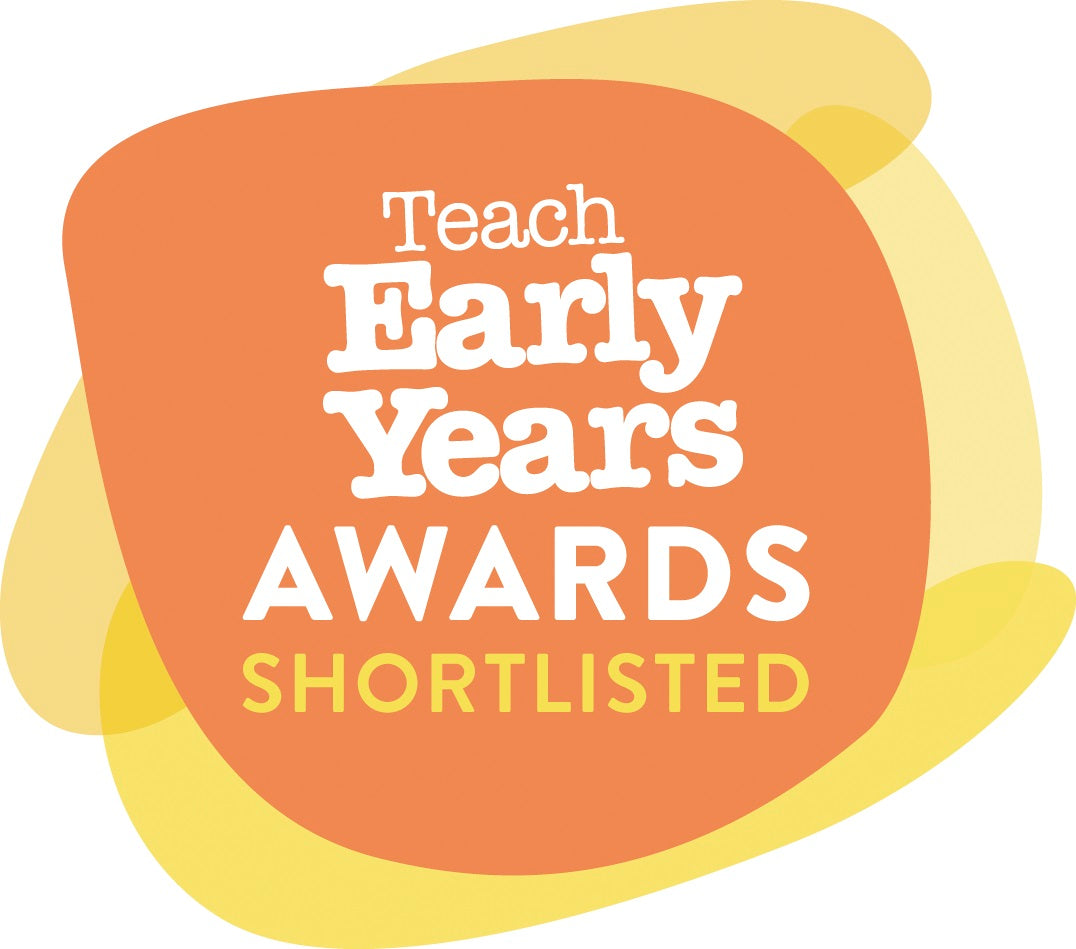 Rainbow wooden shape twister Teach Early Years Awards shortlist badge