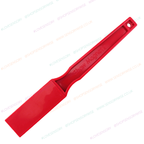Red magnetic colored wand with blade tip and hanging hole