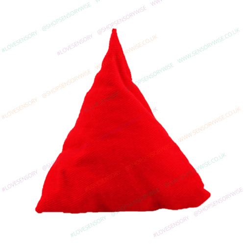Cotton pyramid bean bag in red