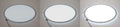 Round LED light panel with bright white circular glow and silver outer ring